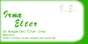 irma elter business card